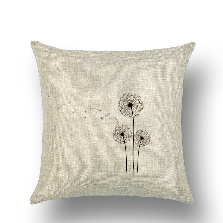 Одуванчик Лен Хлопок Лен Наволочка Диван Офис Автомобильная Наволочка Премиум Прочное Качество Полезная Практичная