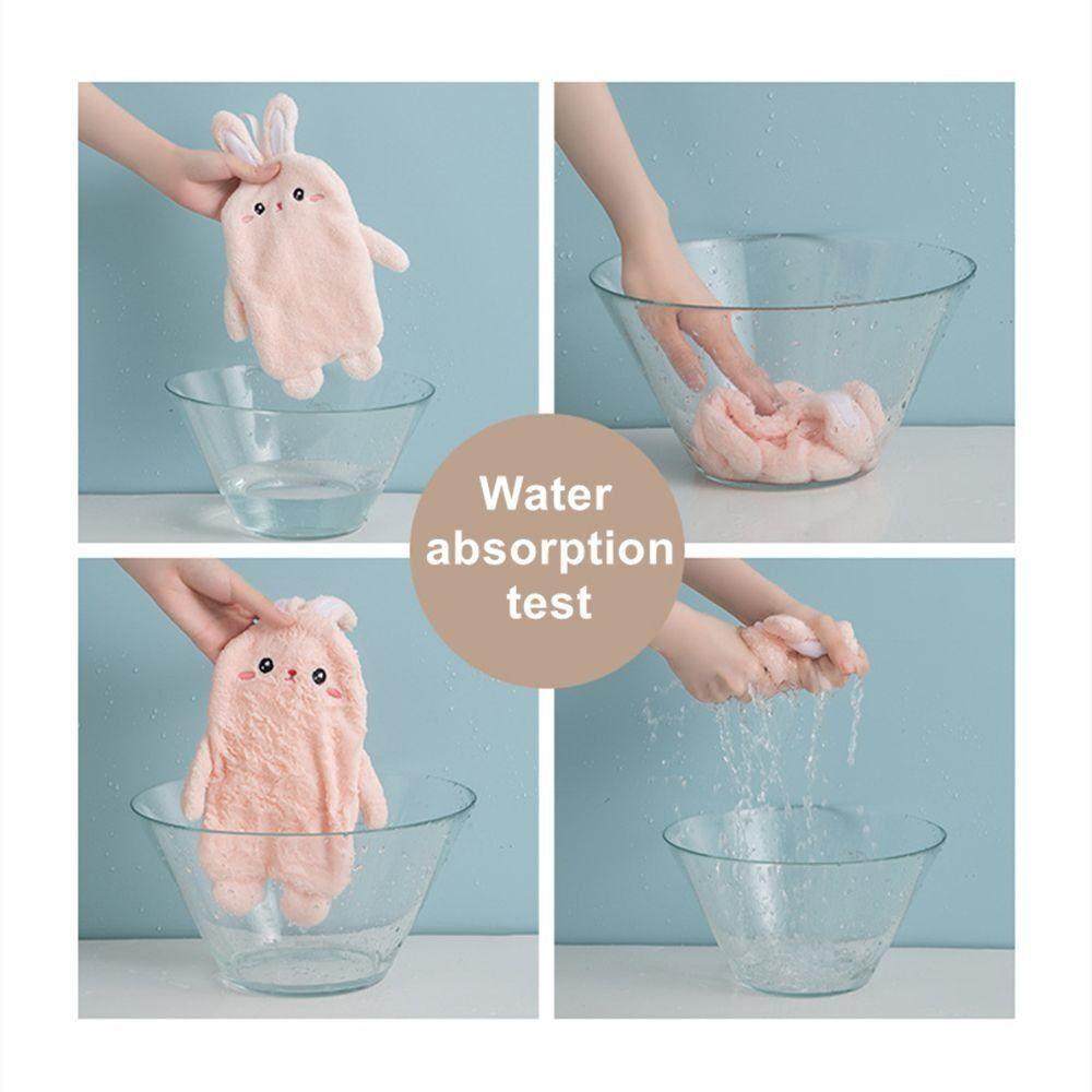 Быстросохнущее подвесное полотенце с рисунком кролика, салфетка для протирки рук в ванной