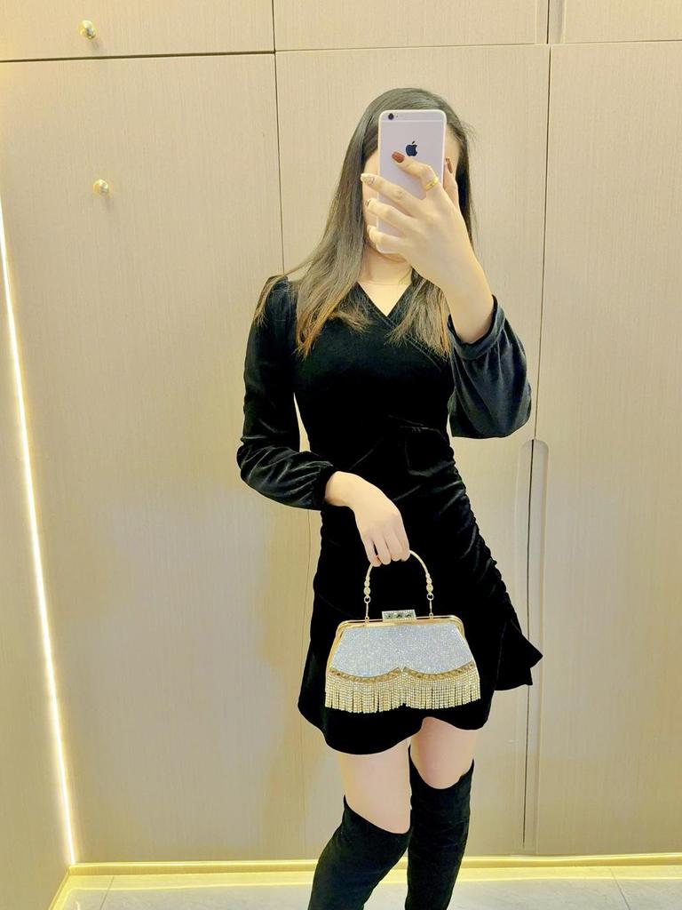 Glam Tassel Rhinestone Evening Handbag