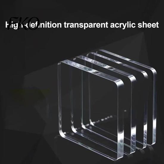 Fridge Magnet Decoration 10 Sets DIY Acrylic Kit, Square Refrigerator Crafts, Clear Picture Photo Holder for Home Office Kitchen Decor