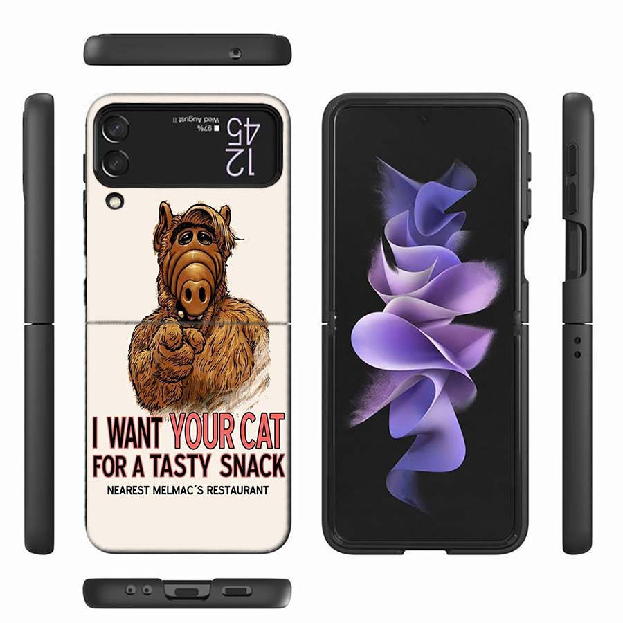 Чехол для телефона из сериала Альф для Samsung Z Flip 6 7 5G Z Flip 5 Galaxy Z Flip 3 4 5G ZFlip Ударопрочный Жесткий Чехол TPU PC Coque Capa S