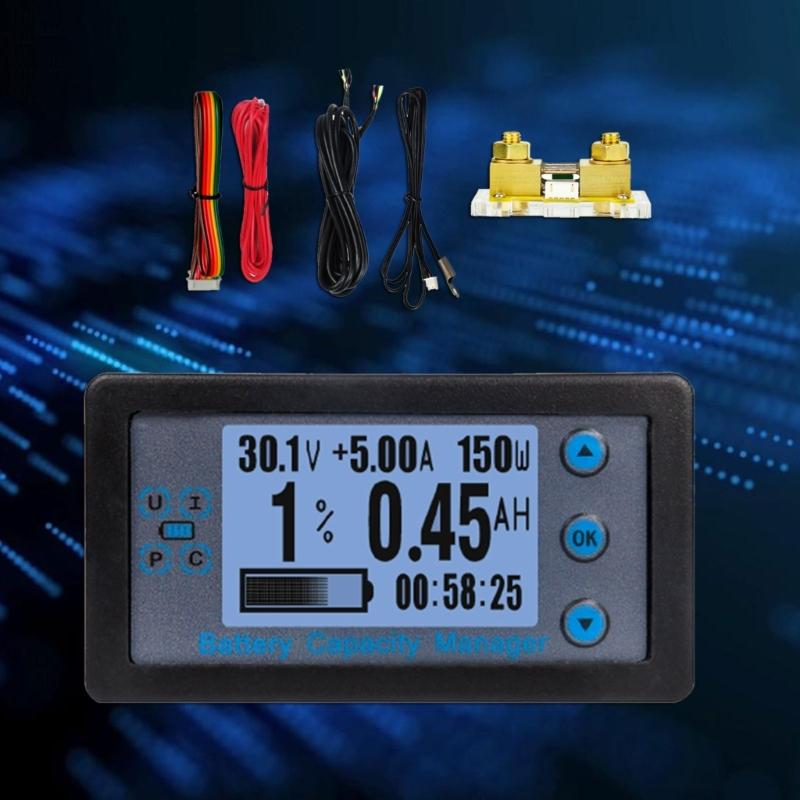 DC8-120V Battery Capacity Indicator Voltages Meter with Digital Display Waterproof Monitors Voltmeter Tester