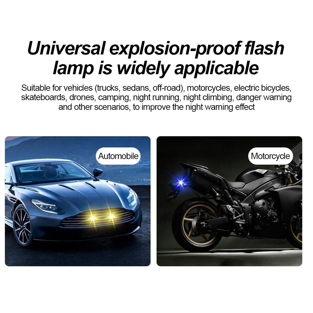 Motorcycle Wireless Remote Control LED RGB Aircraft Strobe Lights Flash Position Light with USB Charging Turn Signal Indicator