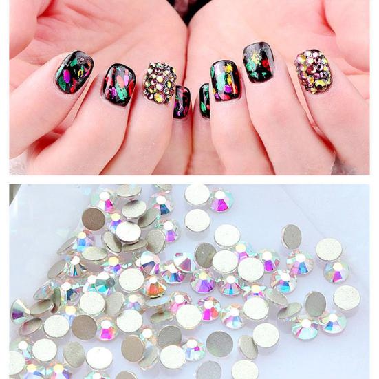 1440 шт., белые стразы AB DIY с плоской задней поверхностью для дизайна ногтей, чехол для телефона, декор, подарок