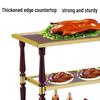 Two-Layer Titanium Gold Serving Cart