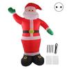 Надувной Санта-Клаус, водонепроницаемый, встроенный светодиодный, рождественский, наружный декор с зелеными руками для газона