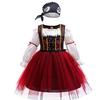 Girls Deluxe Halloween Caribbean Princess Cosplay Costume Carnival Party Girls Pirate Dress Up Pirate Hat Accessories
