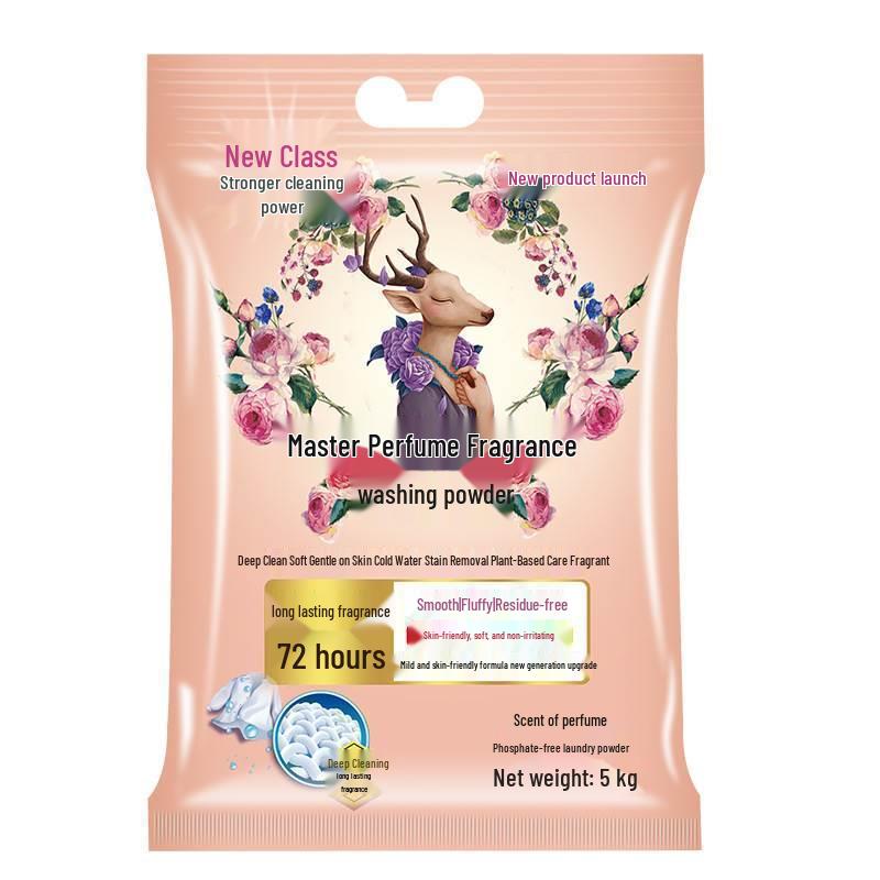 Master Perfume Ароматный стиральный порошок Эконом-упаковка: Удаление пятен, Стойкий аромат, Удаление жира, Большое ведро бытового стирального порошка.