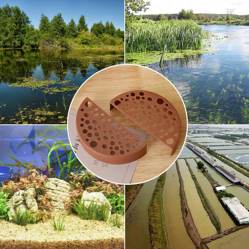 4/2Pcs Shrimp Breeding Protector Plastic Fish Tank Decoration Aquarium Shelter 11.6x5.8x2.5cm Reusable Fish Shrimp Breeding Cave