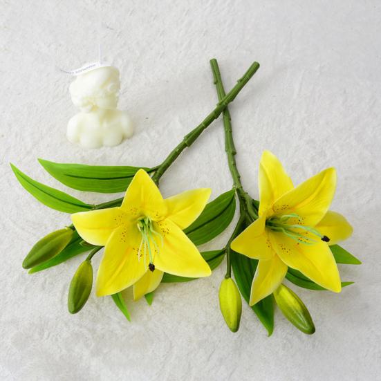 Искусственный цветок лилии в полном расцвете Искусственный цветок лилии 1 головка 2