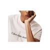 Calvin Klein Comfortable Letter Print Round Neck Short Sleeve T-Shirt Men Tops Off-White J30J327086-YAC