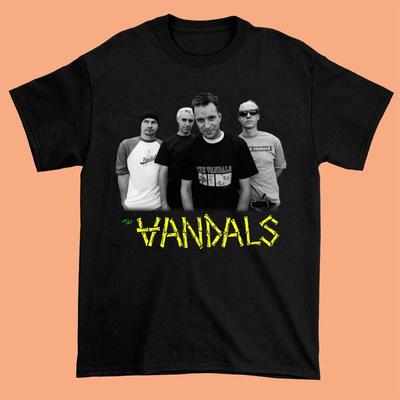 Новая Редкая Футболка The Vandals Band Подарок Семье Черная Унисекс Футболка