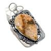 Fossil Coral Gemstone Handmade 925 Sterling Silver Jewelry Pendant 2.36" T9v85