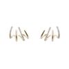 Silver Needle Four-Claw Ear Cuff Earrings - Stylish High-Quality Design