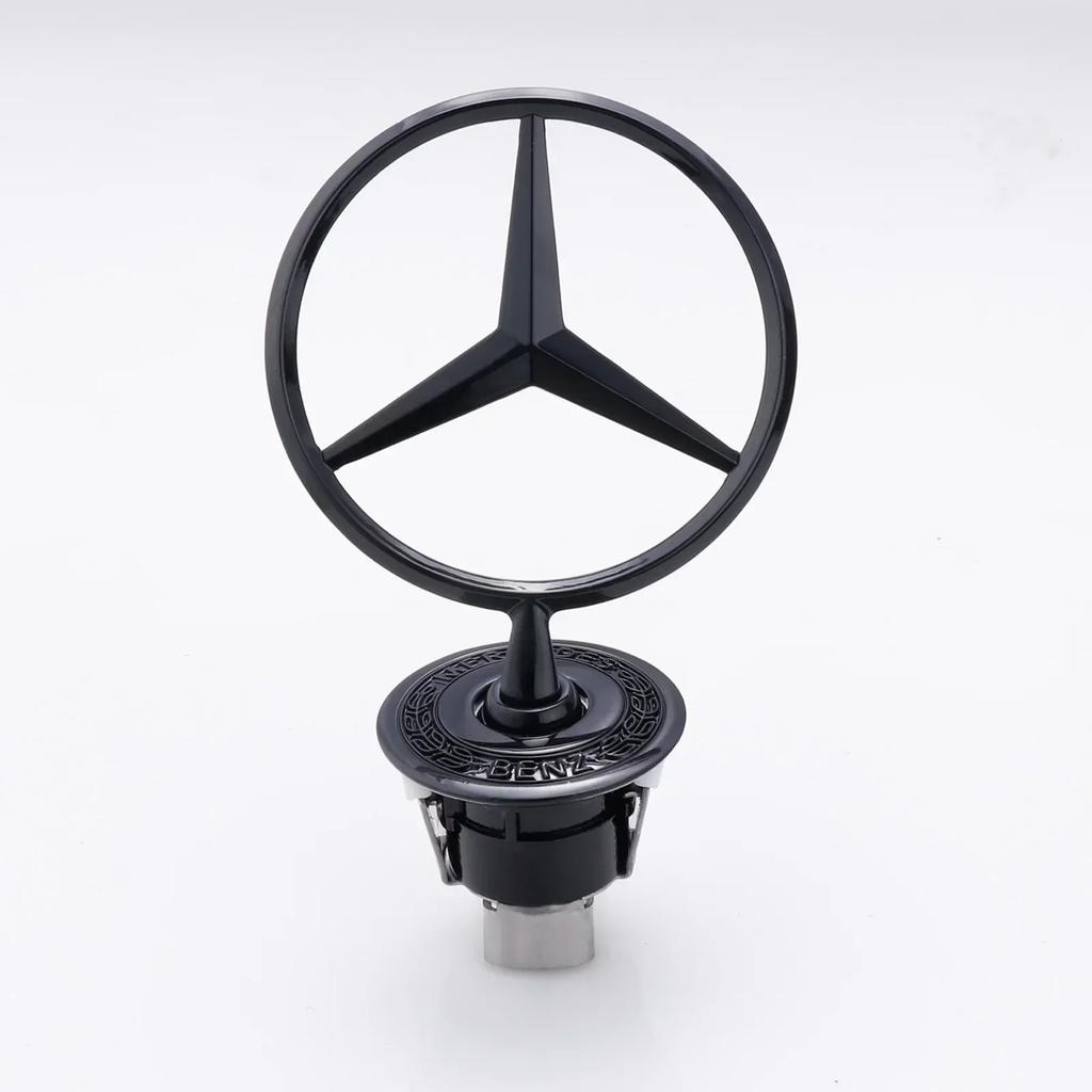 AABGU1 1Pcs Mercedes Benz Car Front Bonnet Logo Emblem Zinc Alloy Badge ForW204 W220 C180 C200 E260 E300L Auto Decorate Accessories