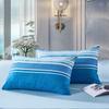 2-Pack 100% Cotton Pillowcases 48x74cm Plain Solid Color Bedding Students Home Use Soft Satin Weave