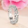 CAOSHI Sweet Romantic Rings for Women Hollow Out Heart Shaped Design Engagement Ceremony Accessories Versatile Finger Jewelry