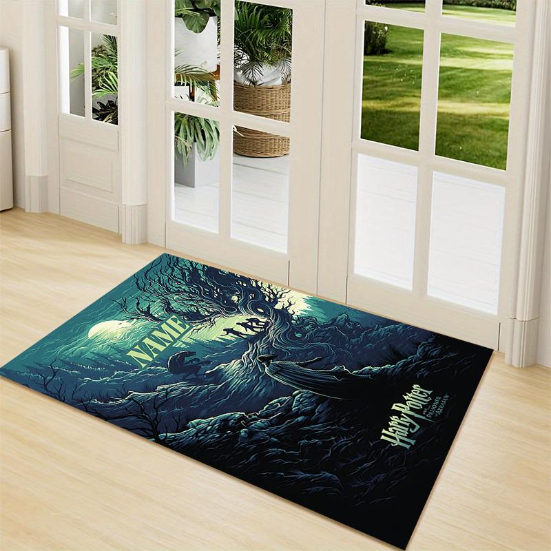 Custom Name "Harry Potter White Owl" Carpet Rug Customizable Soft Washable Anti-Slip Home Living Room Sofa Mats Personalized Rug. 090976