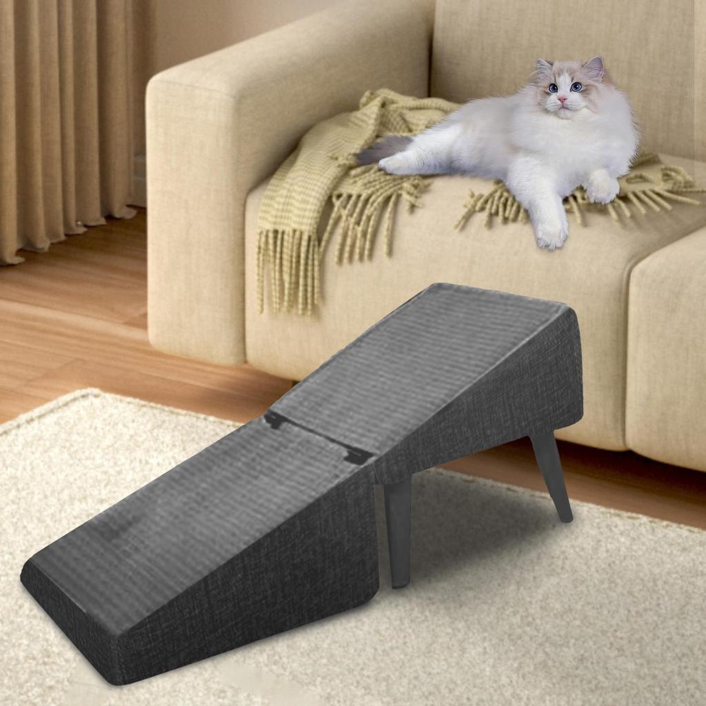 Dog Ramp For Bed Foldable Dog Vehicle Stairs Anti-Slip Kitten Puppy Ladder Multifunctional Footrest Stool For Small Cats