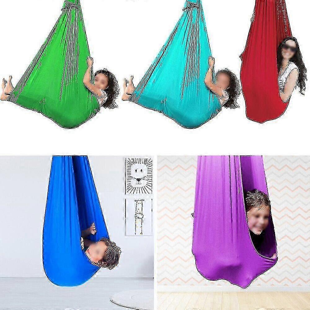 Kids Therapy Sensory Swing Yoga Rocking Chair Children Cuddle Autism Aspergers Therapy 100x280cm