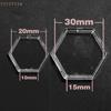 8Pieces Game Token Collection Holder Boxes for Gaming Accessories Hexagon Clear Plastic Acrylic Protector Containers Case Board