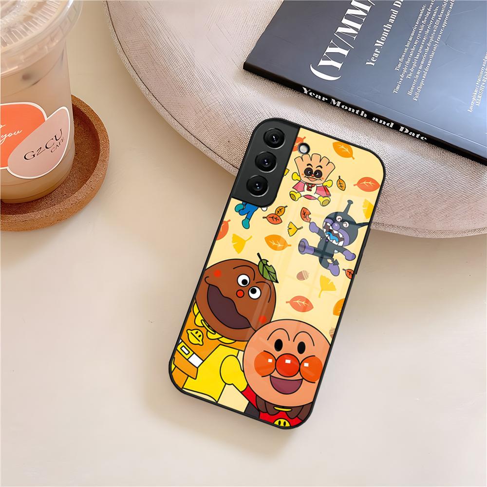 Мультяшный ANPANMAN Милый Чехол для Телефона Стекло Для Samsung Galaxy S26 S25 S21 S22 S24 S23 S20 Ultra Fe Plus A16 A24 A55 A53 Чехол