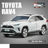 1/24 TOYOTA RAV4 SUV Sport Diecast Alloy Miniature Toy Car Model Remote Control Sound Light Pull Back Collection Gift for Boy