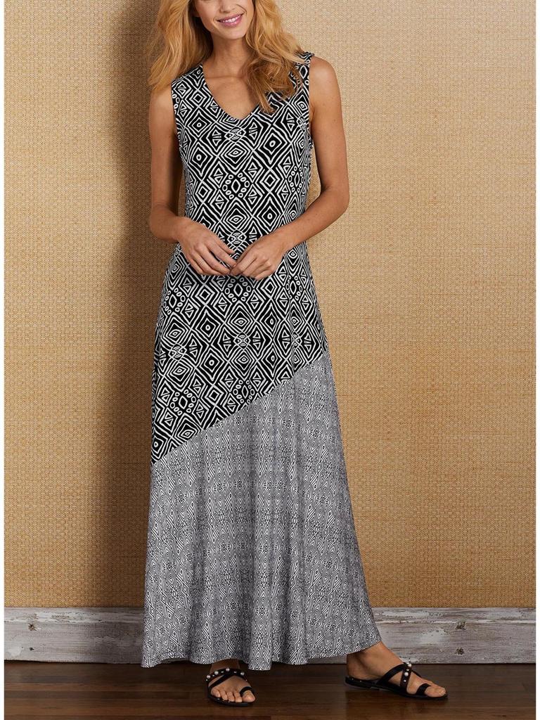 Bohemian Sleeveless Patchwork Women's Vacation Dress