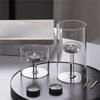 European-style Candlestick Transparent Candle Stand Creative Glass Candle Holder  Banquet