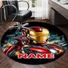 Personalized I-Iron Man Round Chair Office Rug - Perfect for Mat, Office Chair & More - Ideal Gift for Birthdays and Holidays