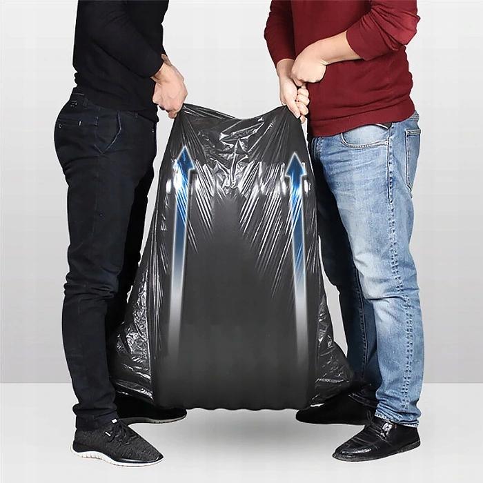Garbage Bags 120L 10 Pcs Black Tied Thick Strong Capacious