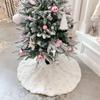 White Christmas Tree Skirt Plush Faux Fur Xmas Tree Carpet Merry Christmas Tree Decorations Ornament New-Year Navidad Home Decor