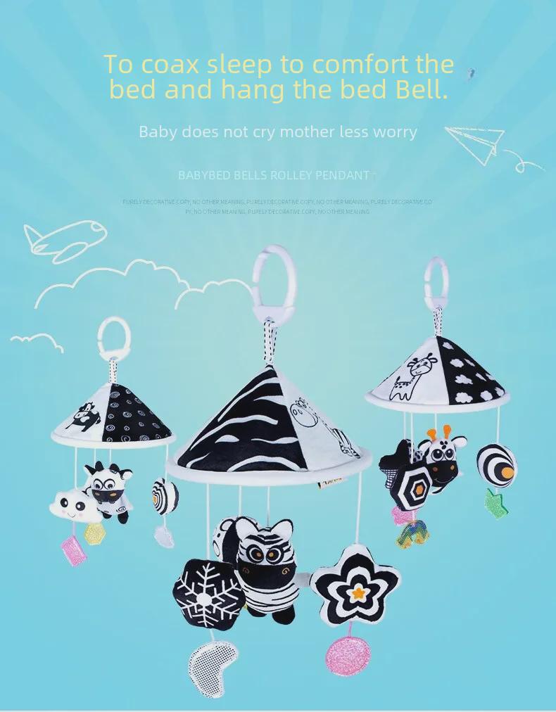 Aipinqi черно-белая подвесная машинка и детская кроватка игрушка-музыка для раннего образования