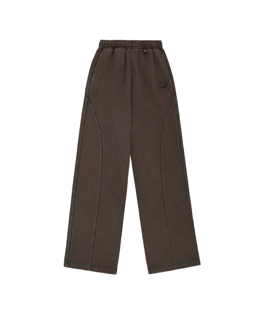 ODDSTUDIO Pigment Cover Stitch Pants - Brown
