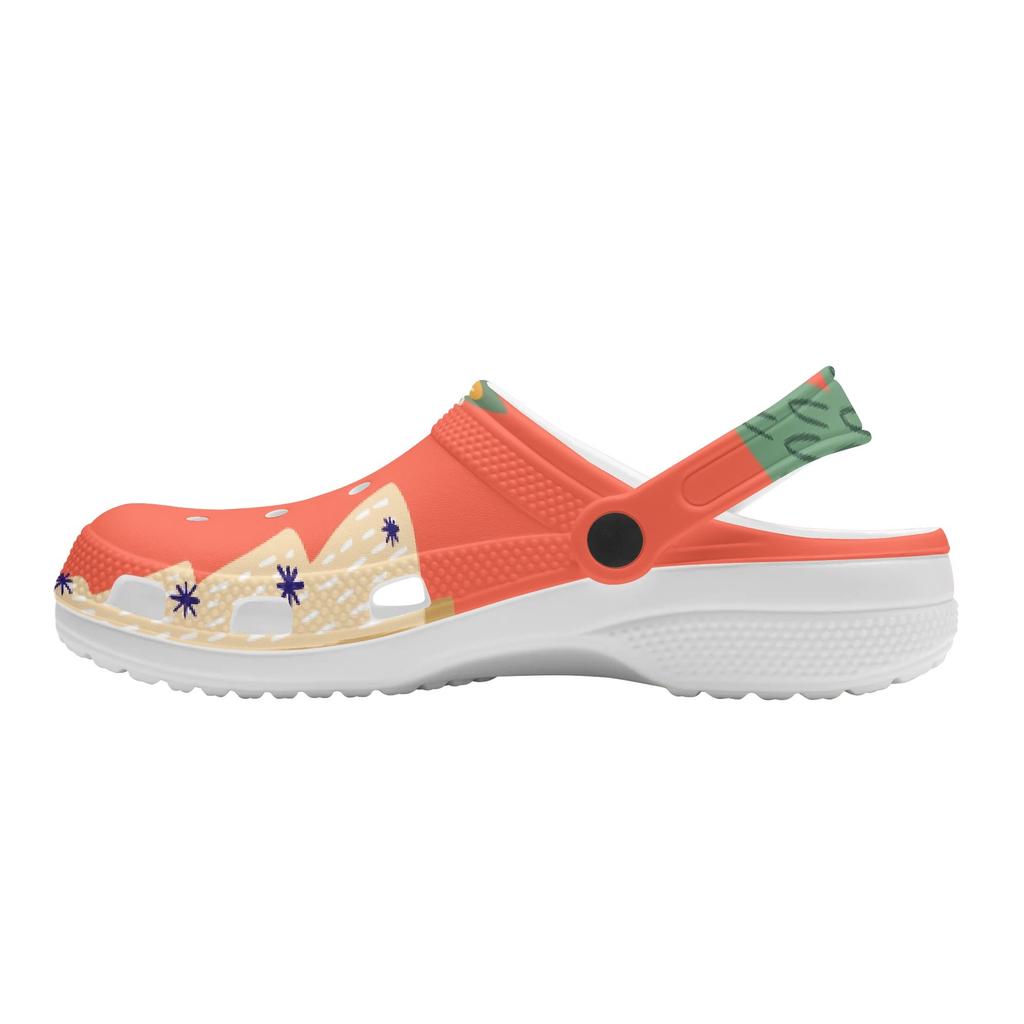 Fun Printed EVA Garden Shoes Women Men Breathable Ventilated Slip On Garden Yard Home Bathroom Casual Walking Daily Shoes Home Use
