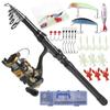 Fishing Rod and Reel Combos Telescopic Fishing Pole with Spinning Reel Combo Kit Fishing Line Lures