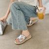 [Wang Xiaodu] Straw H Mop Increases Height by 6cm~ Thick-soled Slippers for Women's Summer Slope Heel Holiday Wear