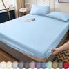 Bed Fitted Sheet Single Double King Queen Size Mattress Cover With Elastic Band Bed Sheet Solid Color Bed Mattress Topper Bedcover