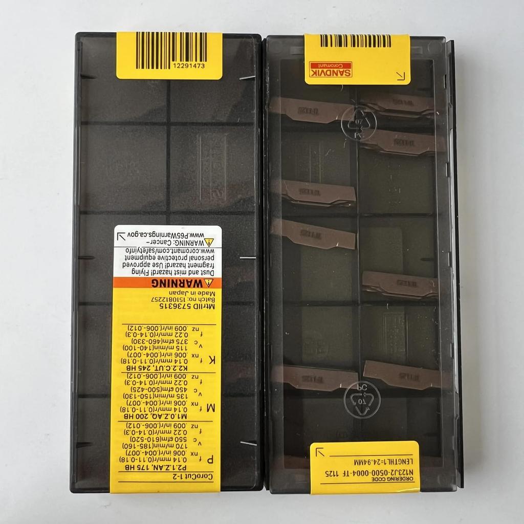 Original Sandvik / N123J2-0500-0004-TF 1125 /CNC Lathe Carbide Blade Tool 10 Pcs