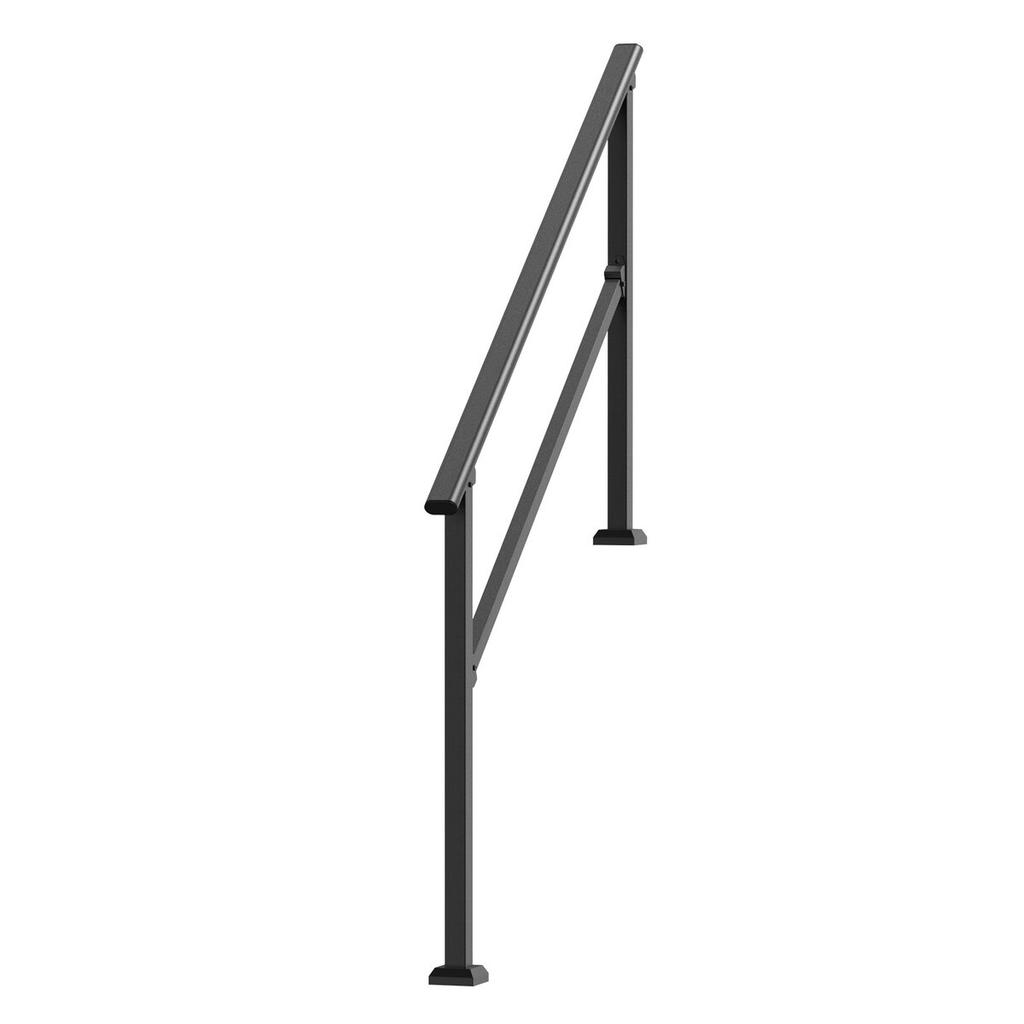 4-5 Handrails for Outdoor for Seniors Porch Deck Black Square Tube Steel