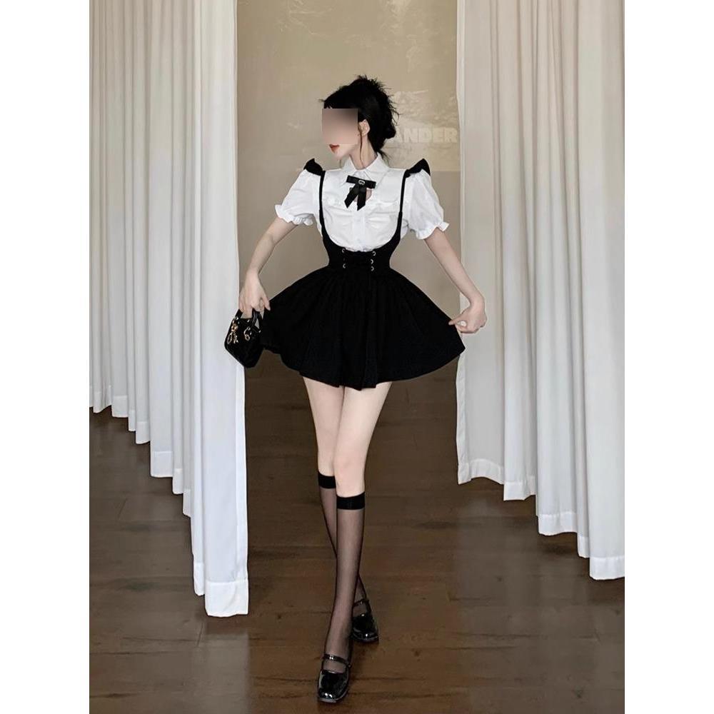 Black Strap Dress Women's Summer Tutu Skirt Short Skirt Skirt Miu Suit