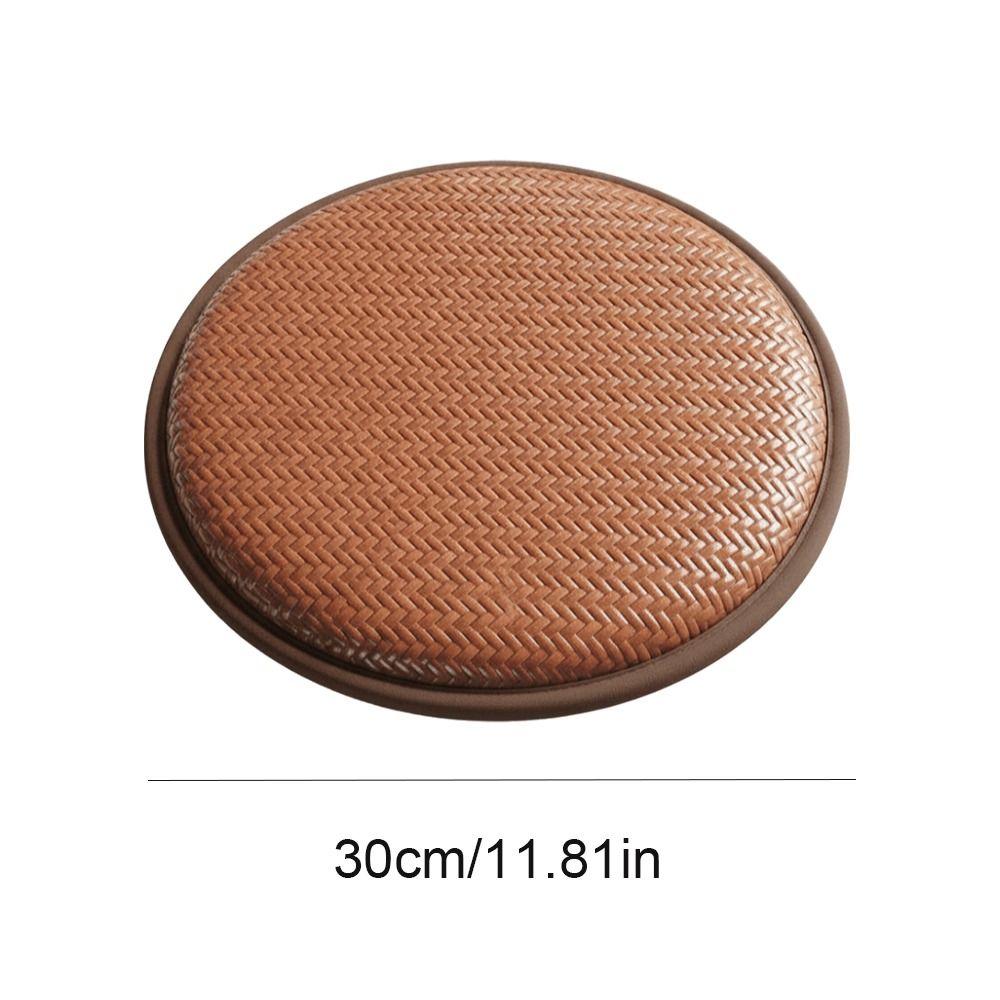Non-slip Tatami Floor Cushion Woven Texture Seat Pad Durable Round Floor Cushion Living Room