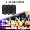 3D Rose Ice Cube Tray Silicone Ice Molds Diamond Silicon Mould 6 Grid Reusable for Cocktails Whiskey Party Supplies Ice Maker