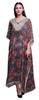 Leaves & Rose Floral Ladies Plus Size Kaftan Summer Wear Beach Coverup Kimono