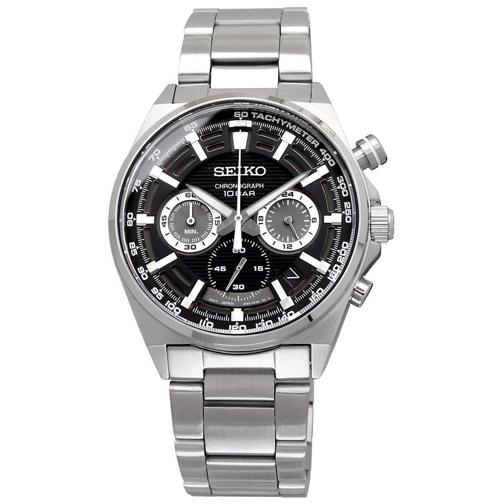 SEIKO Chronograph Quartz Watch SSB397P1 Black Dial Silver [Seiko] Men's [Item]
