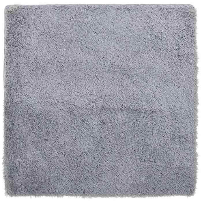 VidaXL Tapis Shaggy à poils longs gris clair 160x160 cm polyester, tapis, tapis de chambre, tapis moderne, tapis de salon, 4102874