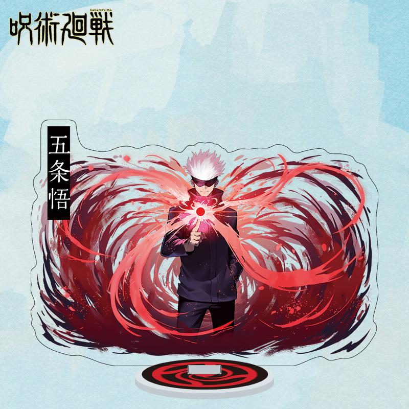 Мультяшные аниме фигурки Jujutsu Kaisen Акриловая подставка Манга Фигурки Годжо Сатору Гаражные наборы GK Украшения Декорация Игрушка