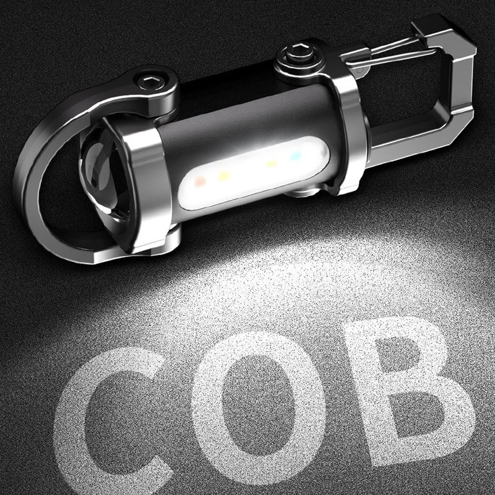 Ultra-Bright 1200 Lumens Mini USB Rechargeable LED Flashlight Keychain Portable Waterproof Camping Pocket Lamp for Outdoor