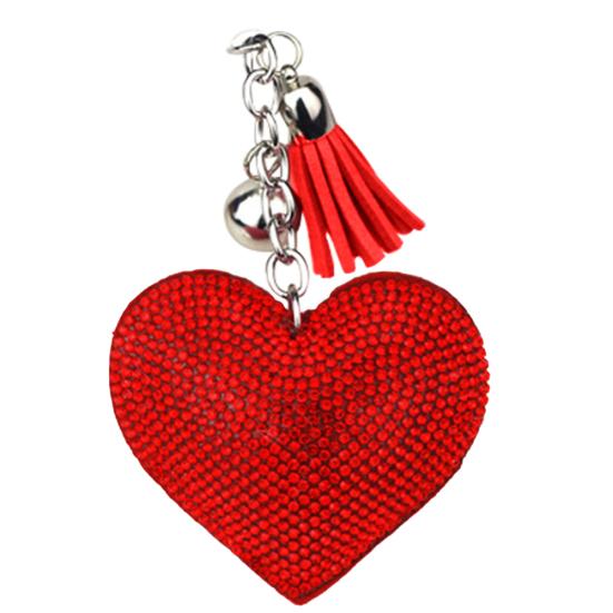 Искусственная кожа бархат сердце любовь кулон автомобильный брелок держатель сумка висит орнамент