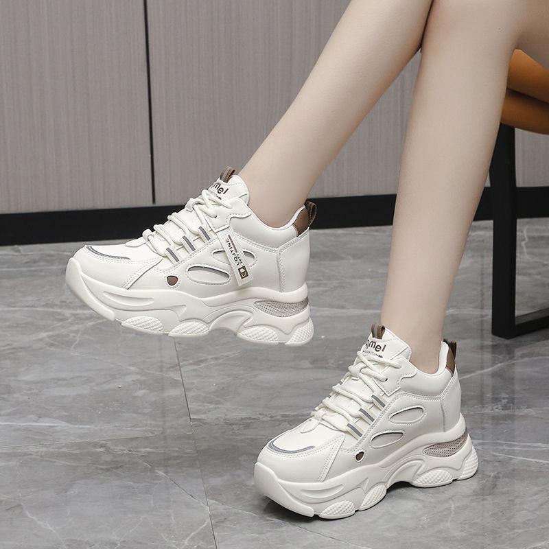 Factory Dad Shoes Girl Spring and Autumn 2025 New Versatile Small Thick-soled Breathable Sports Little White Shoes